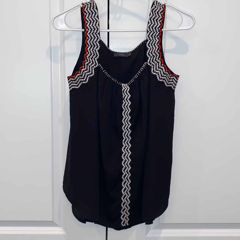 THML Anthropologie Embroidered Sleeveless Top‎